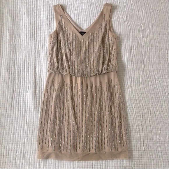 Beaded Dress Nude - Picture 1 of 6